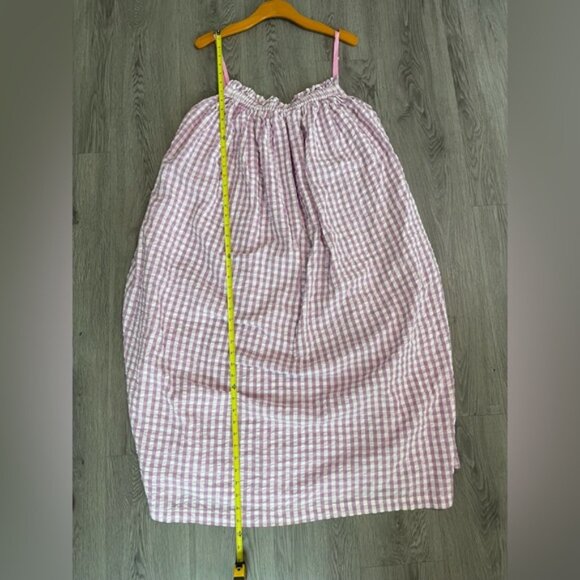 Free People Zinnia Maxi Dress In Violet Combo Size L purple Gingham - Picture 9 of 10
